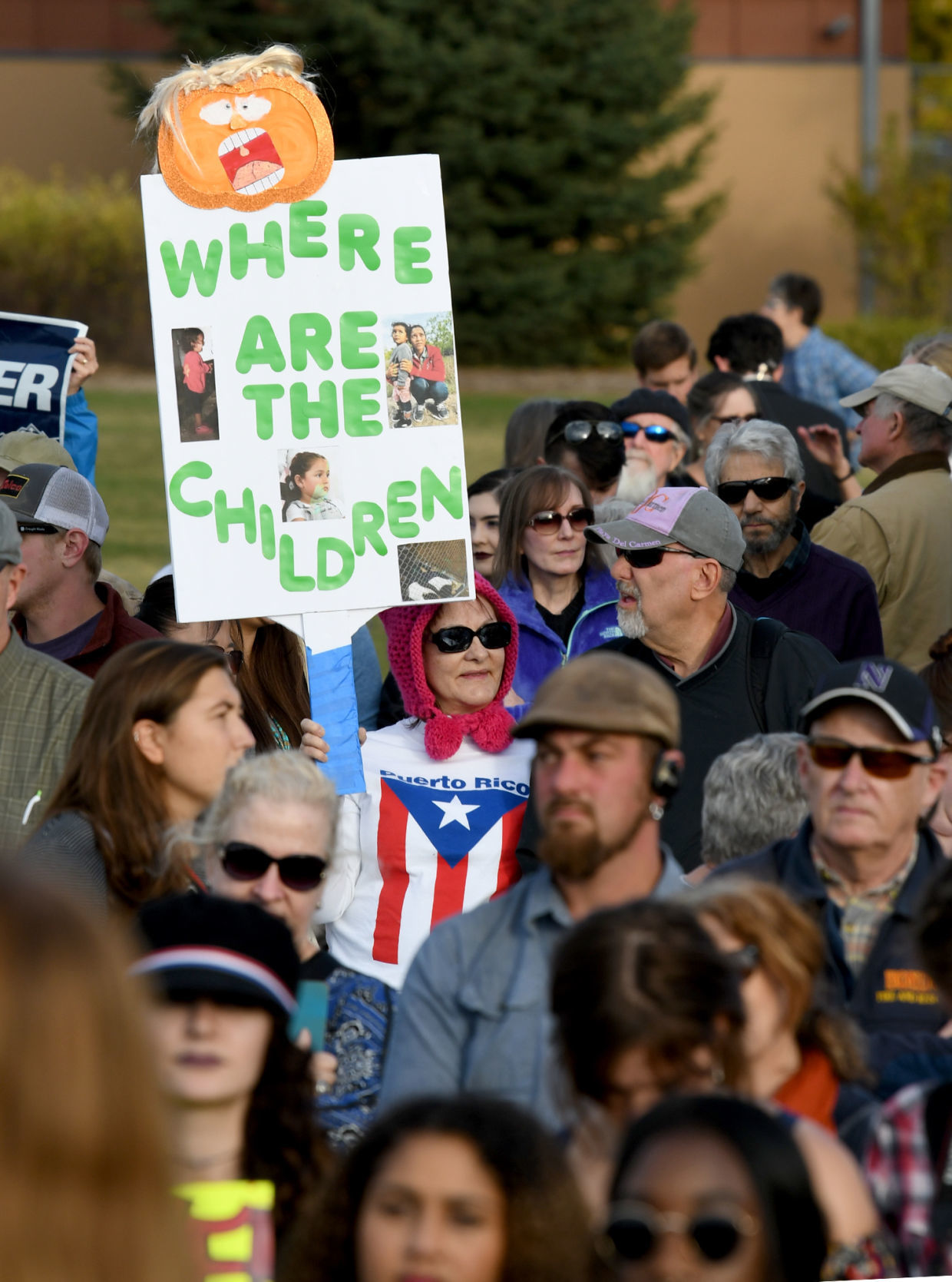 Protester sign